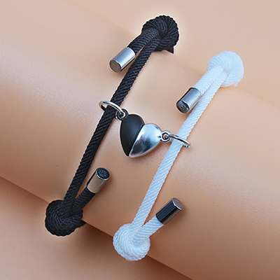 Two halves Heart Magnetic Bracelet Couple Bracelets Lover