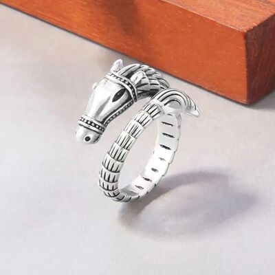 Horse Rings for Women Men Trendy Animals Accessories Silver