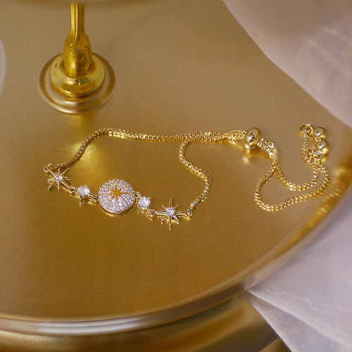 14K Real Gold Luxury Delicate Bracelet for Women AAA Micro