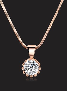 Top Quality Fashion Crown Pendant Necklace for Women Retro