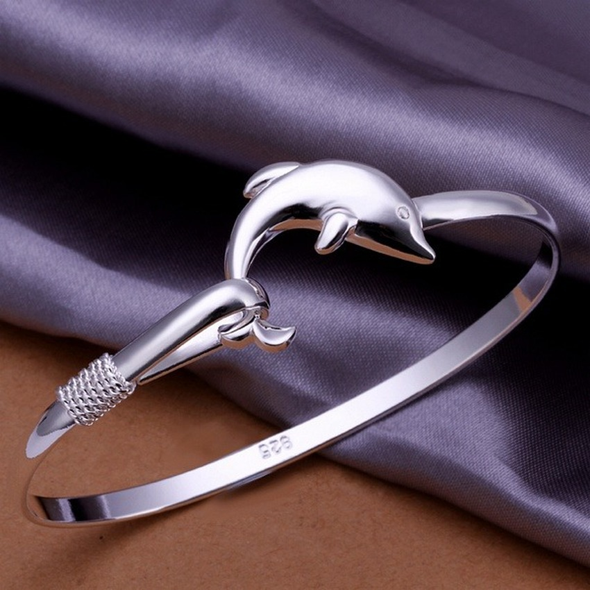 925 silver bracelet bangle for women wedding girl favorite