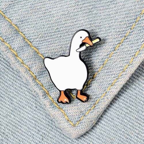 Fashion Game Untitled HONK Goose Hard Enamel Brooch Pins Me