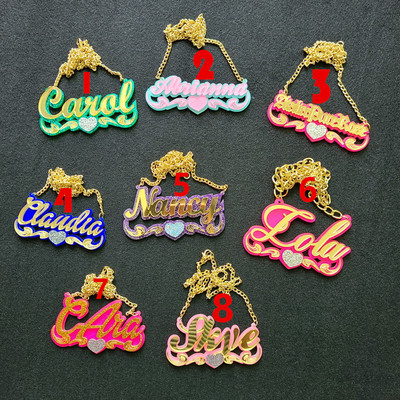 Child's Custom Necklace Baby Name Necklaces Women Kids Gift