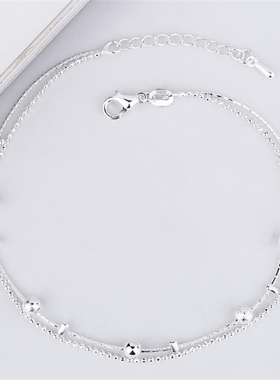 KOFSAC Trendy Simple Double Layer Ankles Chain Bracelet