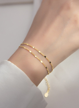 stainless steel Double-Layer Chain Bracelet For Women