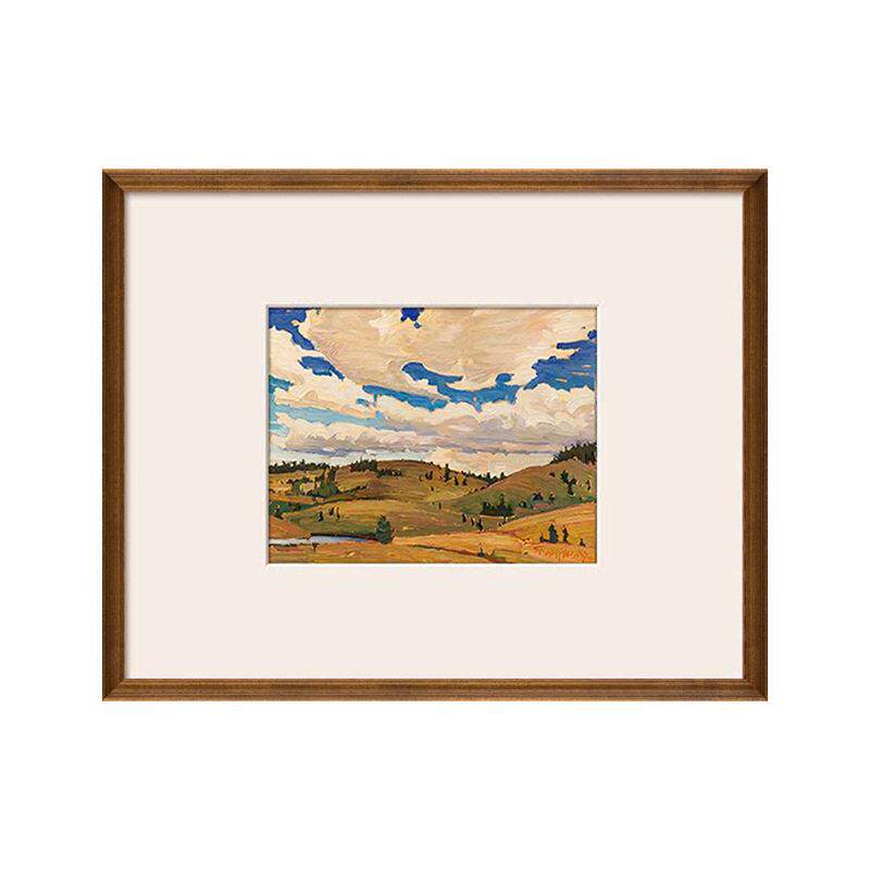 《云海》中古风客厅原木风景装饰画级感玄关卧室艺术组合挂画