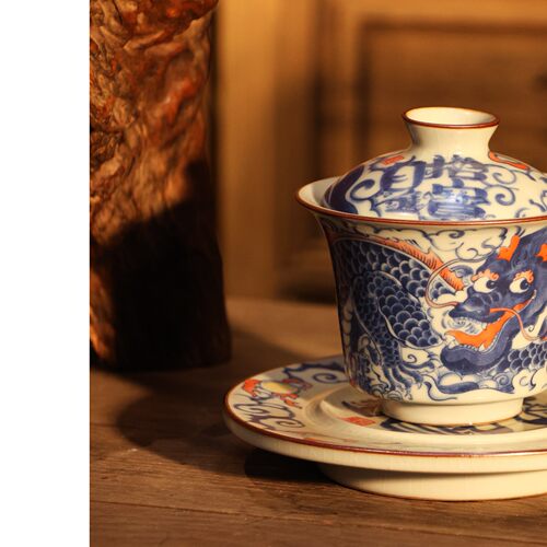 三才盖碗普洱茶泡茶神器 高端精美盖碗160ml 主人杯 茶周边 茶具