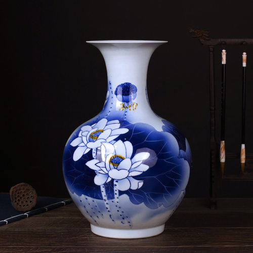 景德镇中式青花陶瓷花