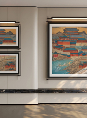 中式铁艺壁挂墙面装饰挂画背景装饰上墙装饰网红打卡墙客厅装饰品