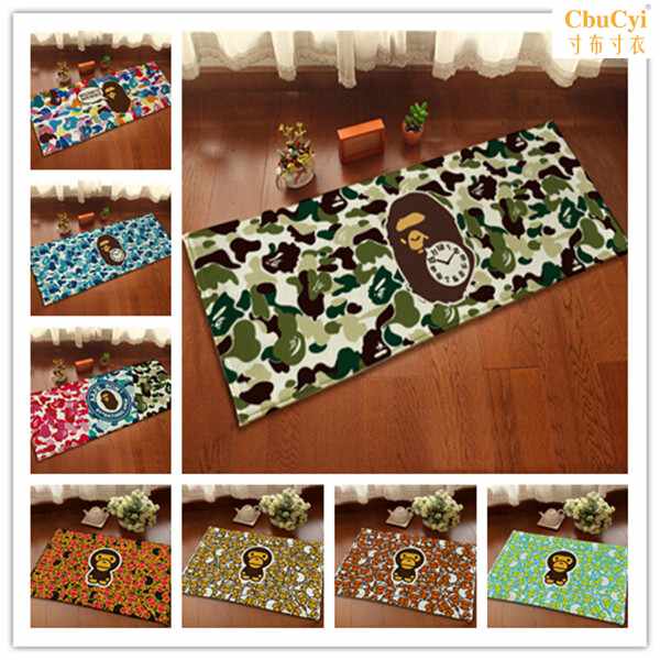 bape猿人頭卡通法蘭絨浴室寢室地毯臥室防滑吸水家用學生宿舍在類目 居家布藝, 地墊中 - 來自Buy2taobao.com提供專業的淘寶代購服務
