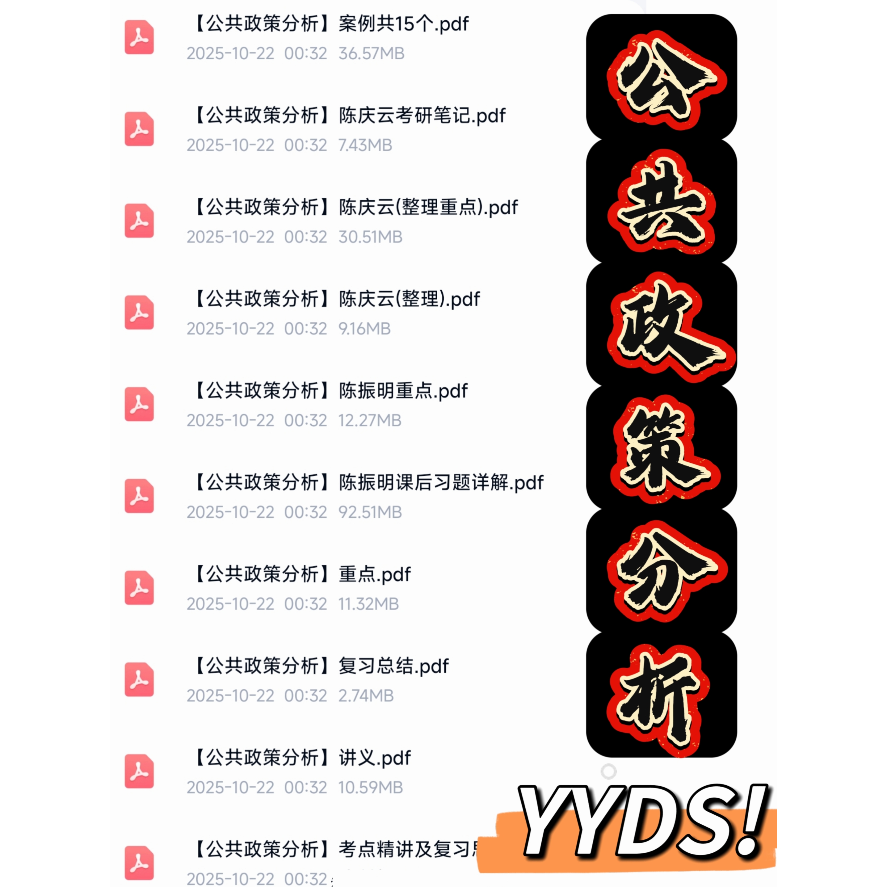 公共政策分析考试复习资料知识点总结笔记题库合集