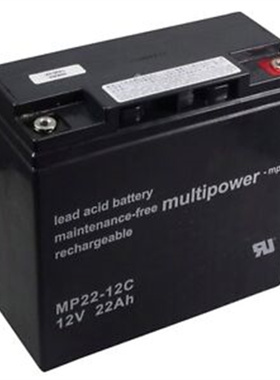 multipower 蓄电池 MP22-12C 12V 22AH 免维护铅酸电池