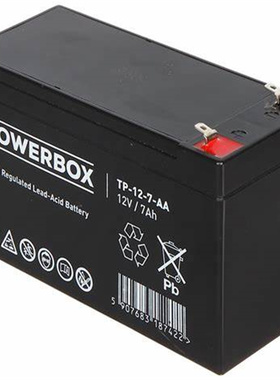 POWERBOX蓄电池 TP-12-7-AA 12V7AH 免维护可充电电池