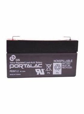 PORTALAC蓄电池PE6V1.2 6V1.2AH免维护可充电蓄电池