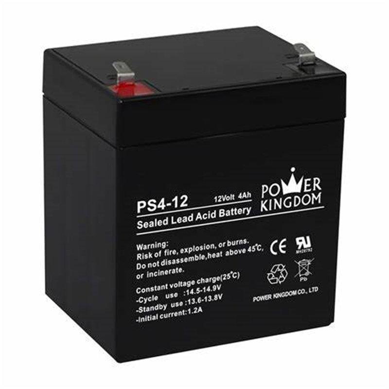 POWER KINGDOM蓄电池 PS4-12 12Volt 4AH 免维护可充电电池