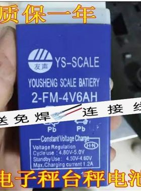 YOUSHENG友声蓄电池 2-FM-4V6AH 电子秤 台秤 计价称YS-SCALE电池