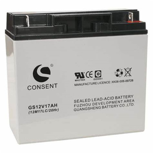 CONSENT蓄电池 GS12V17AH 12M17LC/20HR 免维护铅酸电池