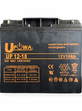 UPOWER 蓄电池 UP12-18 12V18AH 免维护铅酸电池