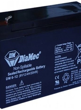 DiaMec蓄电池 DM6-12 6V12AH/20HR 免维护可充电铅酸电池