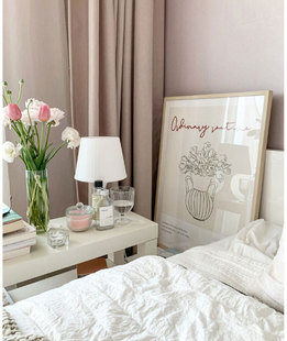 北欧ins风简约浪漫花瓶花卉装 饰画卧室床头客厅沙发餐厅背景墙挂