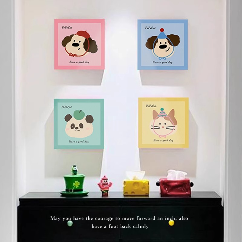 多巴胺装饰画摆件卧室床头壁画玄关背景墙挂画卡通儿童房桌面摆画图片