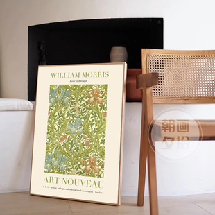WilliamMorris威廉莫里斯印花复古装 店北欧挂画 饰画植物花卉服装
