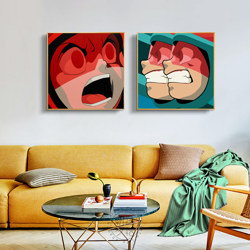 墙壁画日式风卡通人物动漫