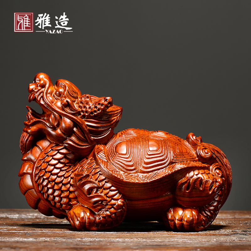 花梨玄武家居客厅办公室装饰木雕