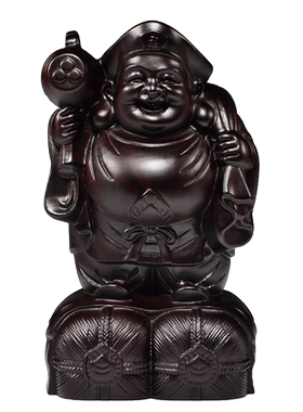 黑檀木站像大黑天菩萨佛像摆件