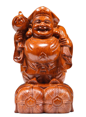 雅造花梨木雕大黑天菩萨佛像摆件