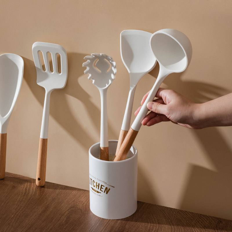 硅胶铲子不粘锅专用锅铲耐高温厨具套装汤勺家用漏勺做饭全套炒菜,厨房/烹饪用具,汤勺,淘宝优惠券,粉丝福利购,淘宝优惠卷