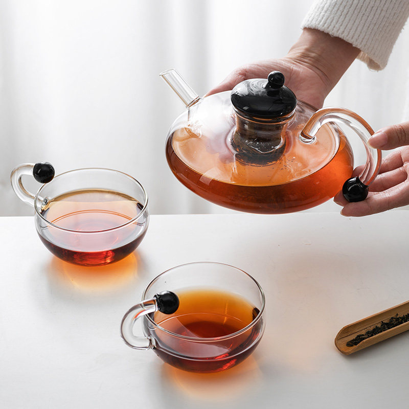 新款家用髙硼硅玻璃泡茶壶功夫茶花茶具套装带过滤可电陶炉耐高温,餐饮具,茶壶,淘宝优惠券,粉丝福利购,淘宝优惠卷
