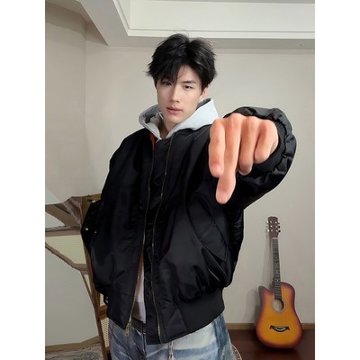 夹克棉服男冬棒球服加厚保暖棉衣