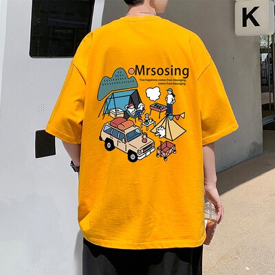 特大码短袖t恤男新款夏季圆领