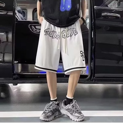 运动短裤男夏季薄款宽松篮球裤子潮流速干沙滩中裤冰丝休闲五分裤