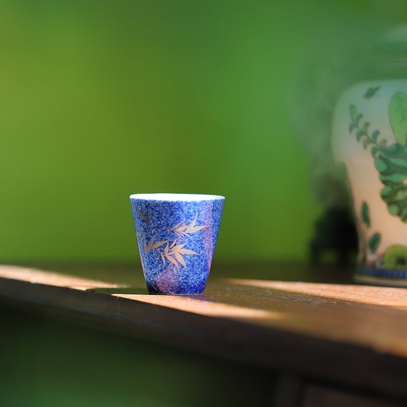 纯手工手绘洒蓝主人杯大鱼美器