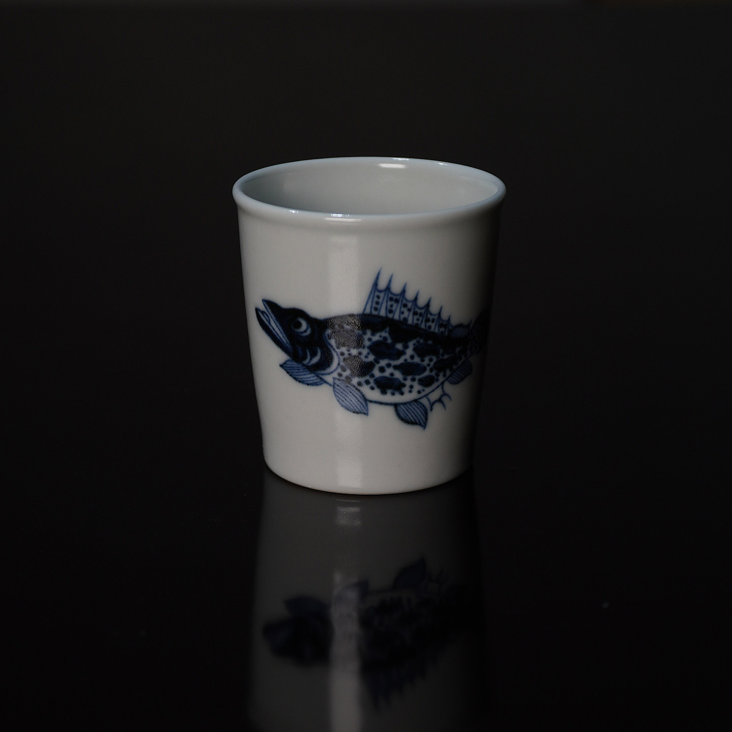 仿元青花鳜鱼直口杯 景德镇纯手工手绘主人杯  55cc,餐饮具,茶杯,淘宝优惠券,粉丝福利购,淘宝优惠卷