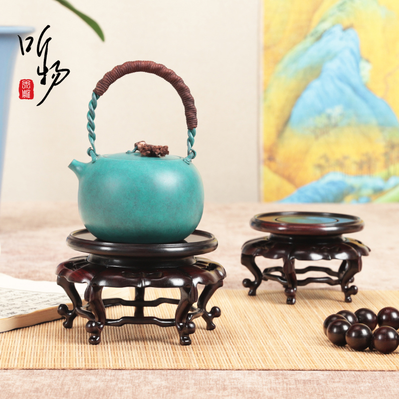 听物实木茶壶香炉盆景底座
