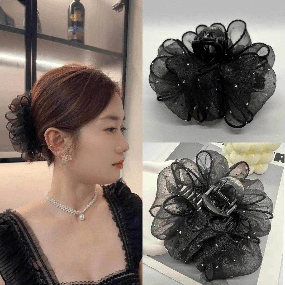 春秋季满天星网纱盘发抓夹大号女高级感新款后脑勺发夹鲨鱼夹头饰,饰品/流行首饰/时尚饰品新,发饰,淘宝优惠券,粉丝福利购,淘宝优惠卷