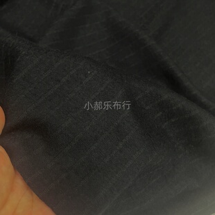 黑色弹力针织羊毛布料暗色条纹更显时尚柔软贴肤西装套装裙子面料