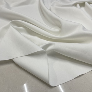 白色麻纱面料 垂坠顺滑无弹化纤西装裤手工DIY服装设计师搭配布料