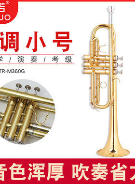 未诺新款黄铜院校初学者c调小号乐器专业演奏VTR-M360G考级初学