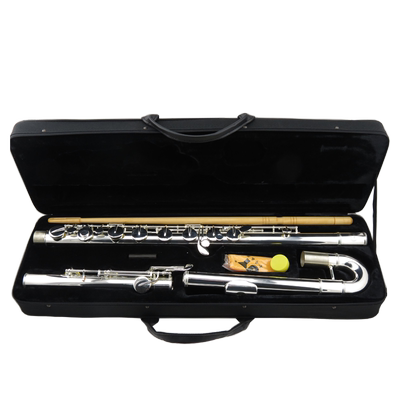 未诺低音C调白铜管体重奏长笛