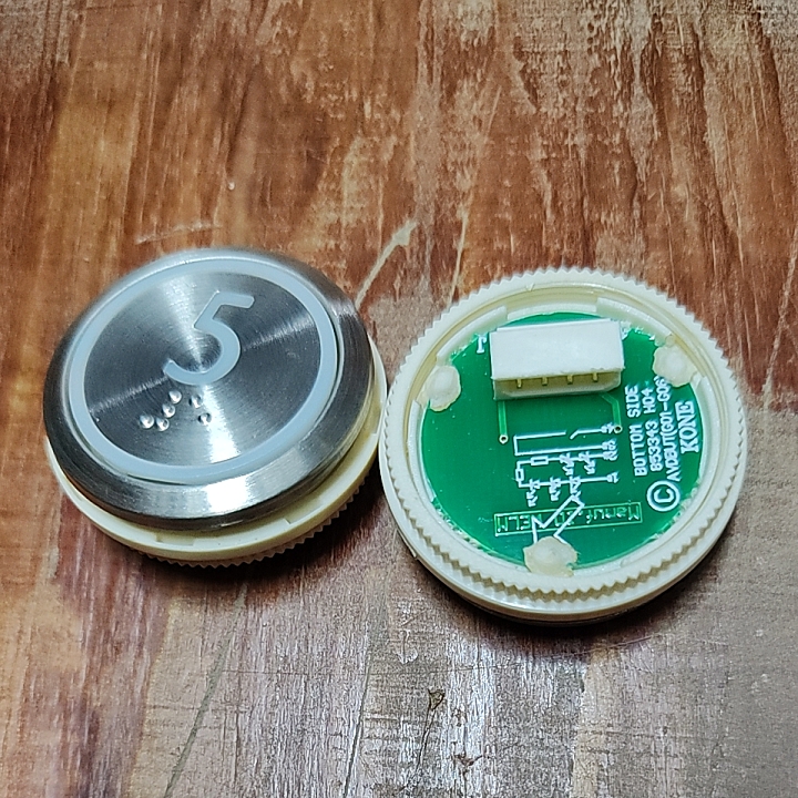 通力电梯按钮盲文按钮5号银光按键上下开关圆形箭头