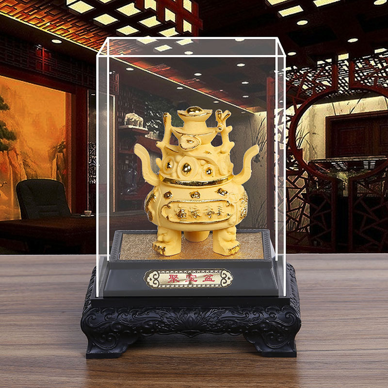 绒沙金工艺品聚宝盆招财摆件福禄寿喜会销保险礼品4S店礼品公司