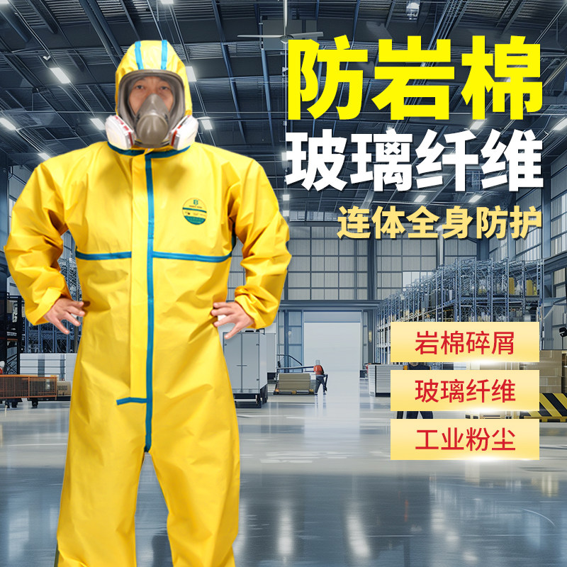 岩棉专用防护服防玻璃纤维工作服工业粉尘透气打磨防护服连体全身