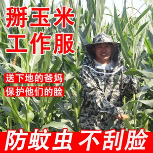 掰玉米专用衣服收玉米地防护服神器干农活防刮脸衣防蜂农活工作服