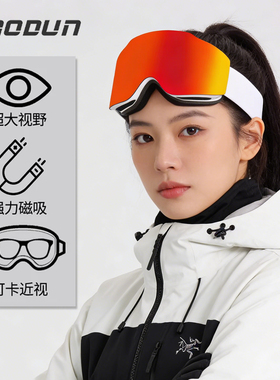 高颜值防风防雾滑雪镜防雪盲防眩
