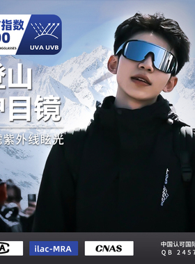 雪山登山护目镜可戴眼镜滑雪防紫外线墨镜男款雪地爬山户外徒步风