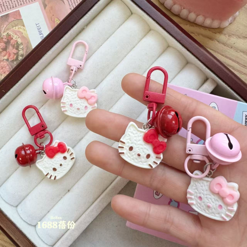 铃铛少女风卡通凯蒂猫钥匙扣可爱